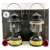 Vintage US Military Double Lantern Set w/ Chest