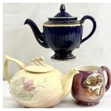 3pc Vintage Pottery Teapots & Pitchers