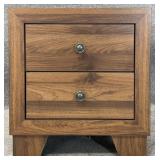 New Modern Two Drawer Nightstand