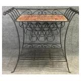 Metal Frame Wine Rack