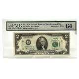 1976 $2 Bill Kansas City PMG CU64