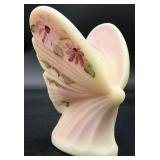 Fenton Burmese Hand Painted Butterfly