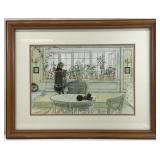 Carl Larsson, Flowers on the Windowsill Art Print