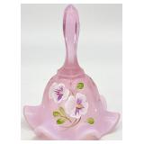 Fenton Spring Splendor on Pink Chiffon Bell