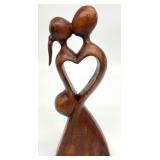 Carved Wood Lover's Sculpture