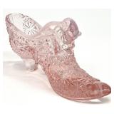 Fenton Pink Daisy & Button Cat Head Slipper