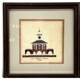 Framed Market House Needlework