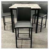New Faux Stone Bar Height Table & Chairs