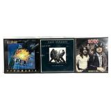 AC DC, Van Halen & Def Leppard Vinyl Albums