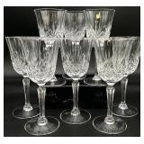 8 Cristal de Flandre Wine Glasses