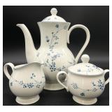 Noritake Evendale Coffee Pot, Creamer & Sugar