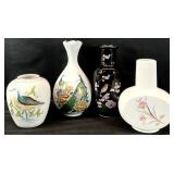 3 Vintage Japanese Porcelain Vases