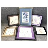 6pc Asian / Asian Style Art