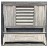 New Queen Grey Louvered Bed