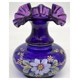 Fenton 1998 QVC Royal Purple Art Glass Vase