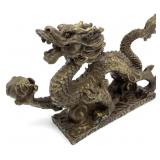 Chinese Bronze Dragon Sculpture