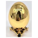 Risis Golden 22k Gold Plated Egg On Stand