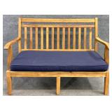Wooden Slat Back Bench
