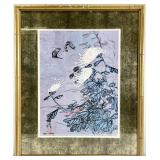 Framed Chinese Lithograph