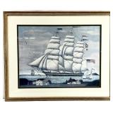 Framed Maritime Clipper Ship Print