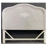 White Wicker Full Size Headboard
