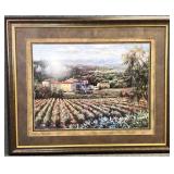 Large Tuscan Landscape ' Vino Rosso ' Art Print