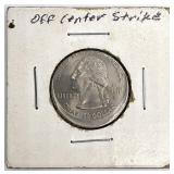 2000 P Washington Quarter Off Center Strike Error