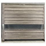 New Queen Grey Mirror Top Bed