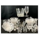 Fostoria Corsage & Asst Etched Glassware