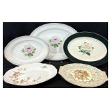 5 Asst China Oval Serving Platters