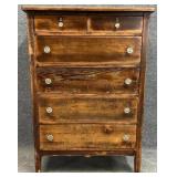 Antique Oak 2 Over 4 Chest of Drawers