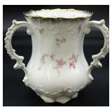 Antique Austrian Porcelain 3-Handle Loving Cup