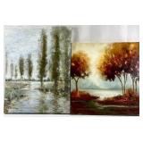 2pc Impressionist Landscape Canvas Art Prints