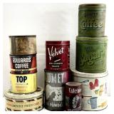 Group Assorted Vintage Advertising Tins