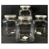 Four 1 Gallon Cracker Jars