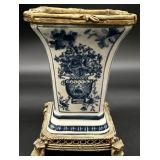 Antique Style Blue & Ivory Crackle Glaze