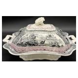 Antique English Transferware Vegetable Dish