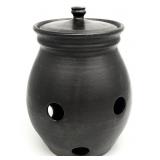 Vintage Stoneware Pottery Onion / Garlic Keeper