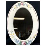 Hand Painted Oval Wall Mirror