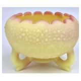 Fenton Burmese Glass Rose Bowl