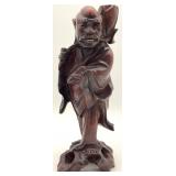Chinese Hand Carved Asian Man / Deity Statue