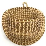 Handmade Gullah Sweet Grass Hanging Planter Basket