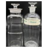 2 Vintage Glass Apothecary Jars