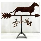 Rustic Metal Dachshund Dog Weathervane