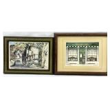 2 Vintage Framed Art Prints