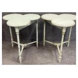 Pair New Alden Parkes Clover Top Accent Tables