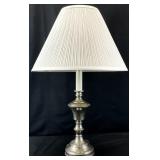 Vintage Silver Metal Table Lamp