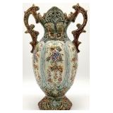 Antique English Majolica Alhambrian Pottery Vase