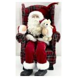 Large Santa in Chair Figure, 16 '