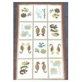 3 x 5 Vintage Tropical Sea Life Flatweave Rug